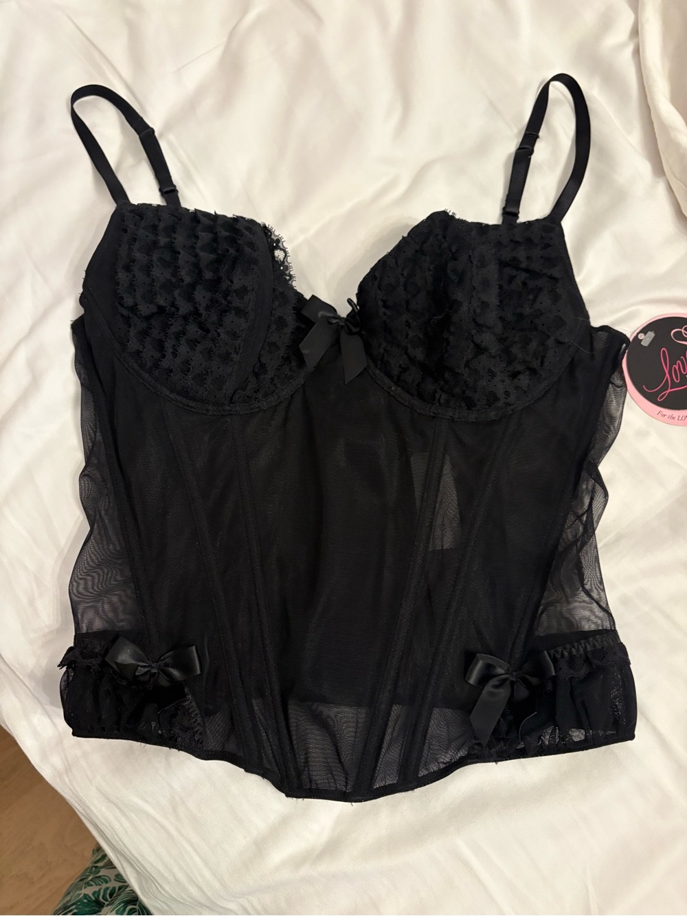 La SENZA Black Lace Bustier Corset